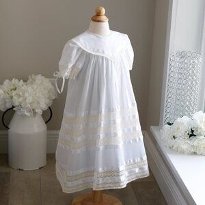 Strasburg Dress White With Ivory Crocheted Lace Special Occasion Size 4 New